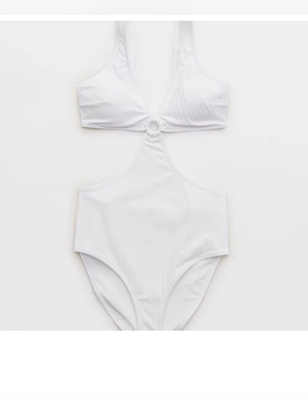 Aerie Wide Rib Cut Out Ring One Piece Swimsuit New Size XL Long NWT - Picture 3 of 4